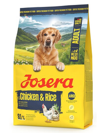 JOSERA Chicken with Rice Adult 3kg snadno stravitelné krmivo pro střední a velká plemena
