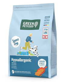 GREEN PETFOOD InsectDog Hypoallergenic 3kg Bezobilné proteinové krmivo pro psy s hmyzem