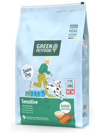 GREEN PETFOOD InsectDog Sensitive 10kg pro citlivé psy s hmyzem a rýží