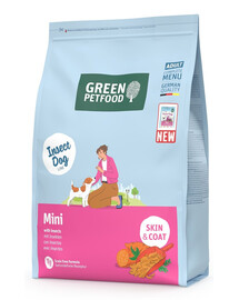 GREEN PETFOOD InsectDog Mini 3kg Bezobilné krmivo s hmyzím proteinem pro malé psy