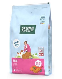 GREEN PETFOOD InsectDog Mini 7,5kg Bezobilné krmivo s hmyzím proteinem pro malé psy