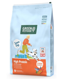 GREEN PETFOOD InsectDog with Salmon High Protein 7,5kg s hmyzím proteinem a lososem pro aktivní psy