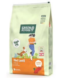 GREEN PETFOOD VeggieDog with Red Lentil 10kg vegetariánské krmivo s červenou čočkou pro psy