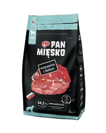 PAN MIĘSKO Vepřové s divočákem pro psy krmivo XL 3 kg