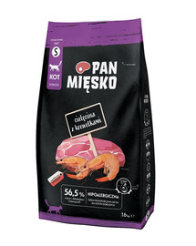 PAN MIĘSKO Krmivo telecí s krevetami pro kočky S 1,6 kg
