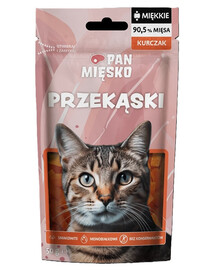 PAN MIĘSKO Kuřecí pamlsky pro kočky 50g