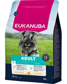 EUKANUBA Adult Small Breeds Chicken 3 kg suché krmivo pro psy malých plemen s vysokým obsahem čerstvého kuřecího masa