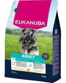 EUKANUBA Adult Small Breeds Chicken 7,5 kg suché krmivo pro psy malých plemen s vysokým obsahem čerstvého kuřecího masa