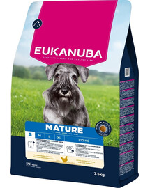 EUKANUBA Mature Small Breeds Chicken 7,5 kg suché krmivo pro starší psy malých plemen, bohaté na čerstvé kuřecí maso
