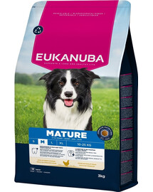 EUKANUBA Mature Medium Breeds Chicken 3 kg suché krmivo pro starší psy středních plemen, bohaté na čerstvé kuřecí maso