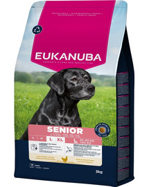 EUKANUBA Senior Large Breeds Chicken 3 kg suché krmivo pro starší psy velkých plemen, bohaté na čerstvé kuřecí maso