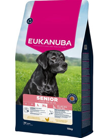 EUKANUBA Senior Large Breeds Chicken 15 kg suché krmivo pro starší psy velkých plemen, bohaté na čerstvé kuřecí maso
