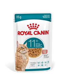 ROYAL CANIN Ageing 11+ Gravy 12x85 g kousky v omáčce pro starší kočky nad 11 let