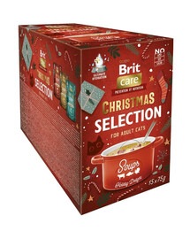 BRIT Care Cat Christmas Soup Multipack 15x75g sada polévek pro kočky