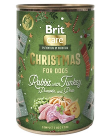 BRIT Care Dog Christmas Mono Protein Rabbbit and Turkey 400g monoproteinové krmivo s králíkem a krůtou pro psy