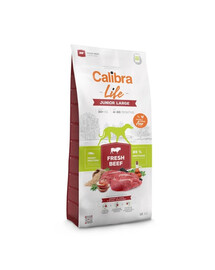 CALIBRA Dog Life Junior Large Fresh Beef 12 kg pro mladé psy velkých plemen s hovězím masem