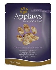 Applaws Natural Cat Food Chicken Breast & Wild Rice 70g - vlhké krmivo pro kočky s kuřecím masem a divokou rýží 70g