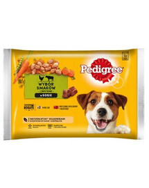 Pedigree Kuře, Zelenina, Hovězí 4 x 100 g - krmivo pro psy v kapsičce