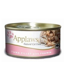 Applaws Natural Cat Food Filet z tuňáka s krevetami 156g - mokré krmivo pro kočky Tuňák s krevetami 156g
