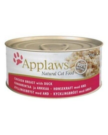 Applaws Přírodní krmivo pro kočky Kuřecí prsa s kachnou 70g