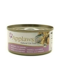 Applaws Přírodní krmivo pro kočky Makrela se sardinkou 70g