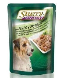 Versele-Laga Stuzzy Speciality Dog mokré krmivo kuře se šunkou 100g