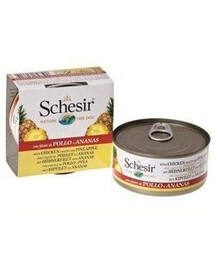 Schesir Con Filetti Di Pollo Con Pineapple 150g - Kuřecí mokré krmivo pro psy s ananasem 150g