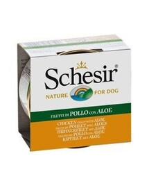 Schesir Filetty Di Pollo con Aloe 150g - mokré krmivo pro psy s kuřecím masem a aloe vera v želé 150g