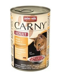 Animonda Carney Adult Mit Hoon + Ente 400 g - Mokré krmivo pro dospělé kočky včetně kuřete a kachny 400 g