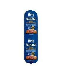Brit Premium Sausage Sport Beef & Fish 800g - Klobása pro psy 800g