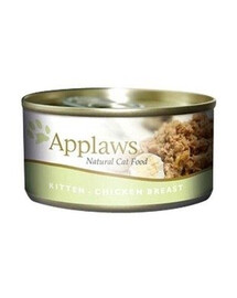 Applaws Přírodní krmivo pro kočky Kitten Chicken 70g Konzervované krmivo pro kočky obsahuje kuře