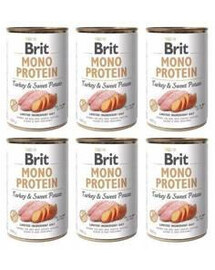 BRIT Mono Protein Turkey & Sweet Potato 6x 400 g monoproteinové krmivo pro krůtu a sladké brambory