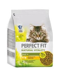 Perfect Fit Natural Vitality with Chicken & Turkey granule pro dospělé kočky, kuřecí a krůtí maso 2,4 kg