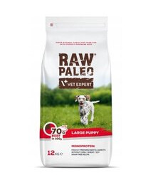 VETEXPERT Raw Paleo puppy large Beef granule pro štěňata, velká plemena 12 kg