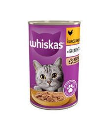 WHISKAS Can Jelly Chicken 400g - krmivo pro dospělé kočky v želé