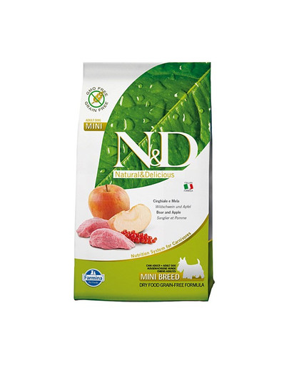 N&D Grain Free Dog Adult Mini Boar & Apple 2,5kg