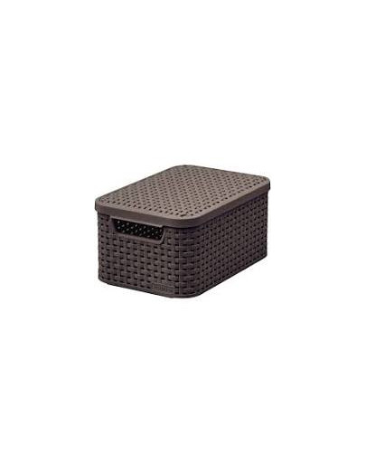 CURVER RATTAN Úložný box Style s víkem - 7 l hnědý