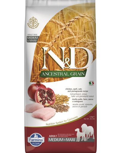 N&D Low Grain Dog Adult M/L Chicken & Pomegranate 2,5 kg