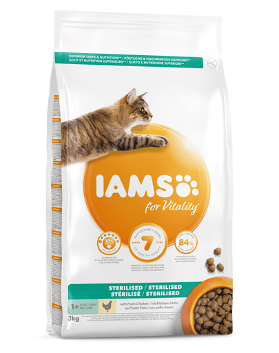 IAMS For Vitality Dospělé sterilované kuře 3 kg