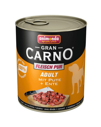 GranCarno zestaw z wołowiną i kaczymi sercami 12 x 400 g