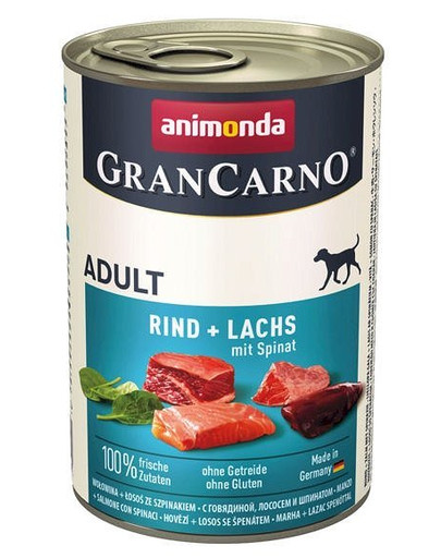 ANIMONDA Gran Carno Losos & Špenát  12 x 400 g