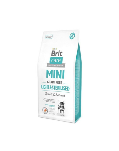 BRIT Care Grain Free Mini světlý a sterilizovaný králík a losos 2 x 7 kg
