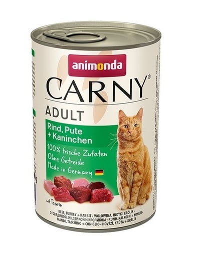 ANIMONDA Carny adult Hovězí, krůta a králík 6 x 400 g