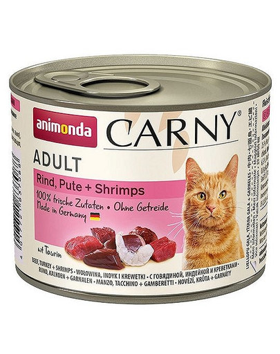 ANIMONDA Carny Adult Hovězí Krůtí a krevety 6 x 200 g