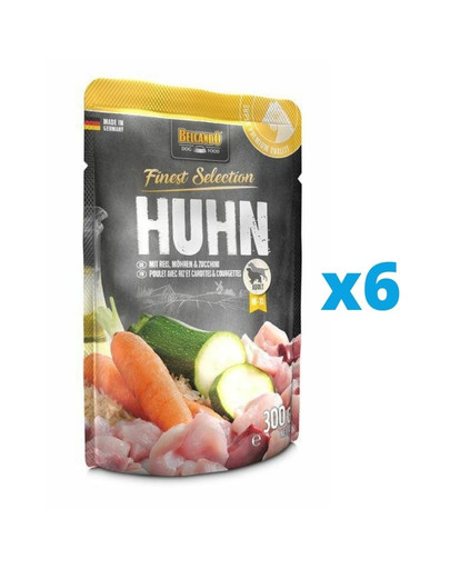 BELCANDO Kuře s rýží, mrkví a cuketou 6x300 g