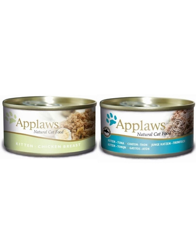 APPLAWS Cat Tin Kitten Mix mokrého krmiva pro koťata 70 g x 12 (10 + 2 ZDARMA)