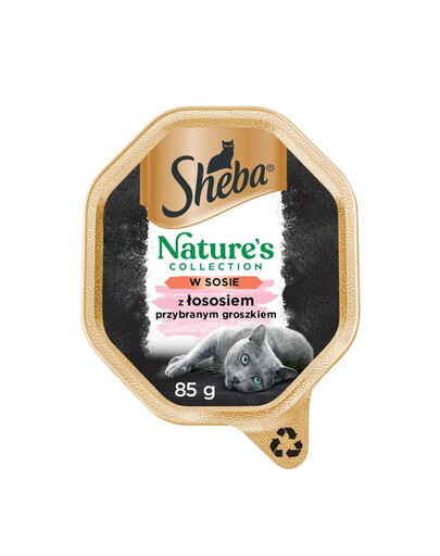 SHEBA Nature's Collection 85 g v omáčce s lososem a hráškem
