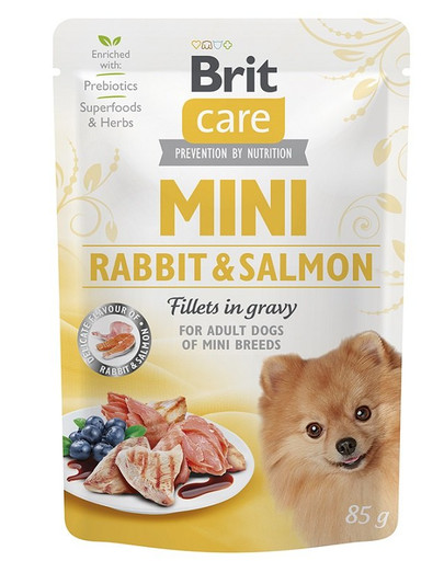 BRIT Care Mini Rabbit&Salmon fillets in gravy 24 x 85g
