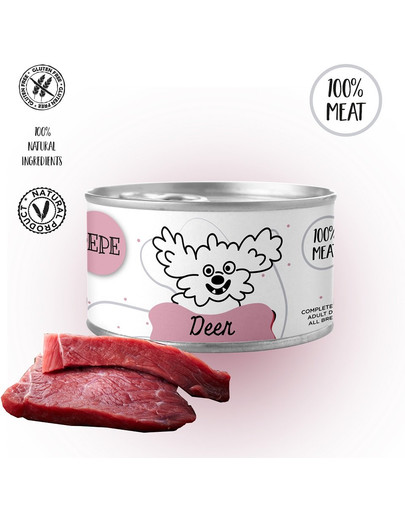 PAKA ZWIERZAKA PEPE Deer 100% Jelen 410 g