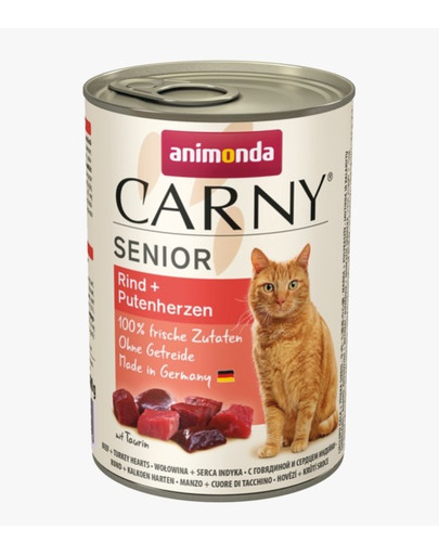 ANIMONDA Carny Senior hovězí a krůtí srdce 400 g